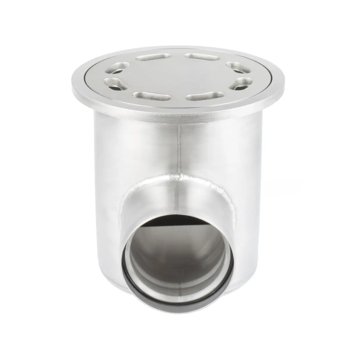 Pyöreä sivusisäänmeno rei’itetyllä kansilevyllä