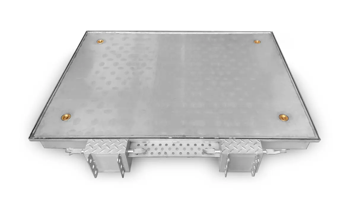 Ruostumaton kaivonkansi, ammattimainen, yksiosainen kansi täytettäväksi asfaltilla tai hartsilla