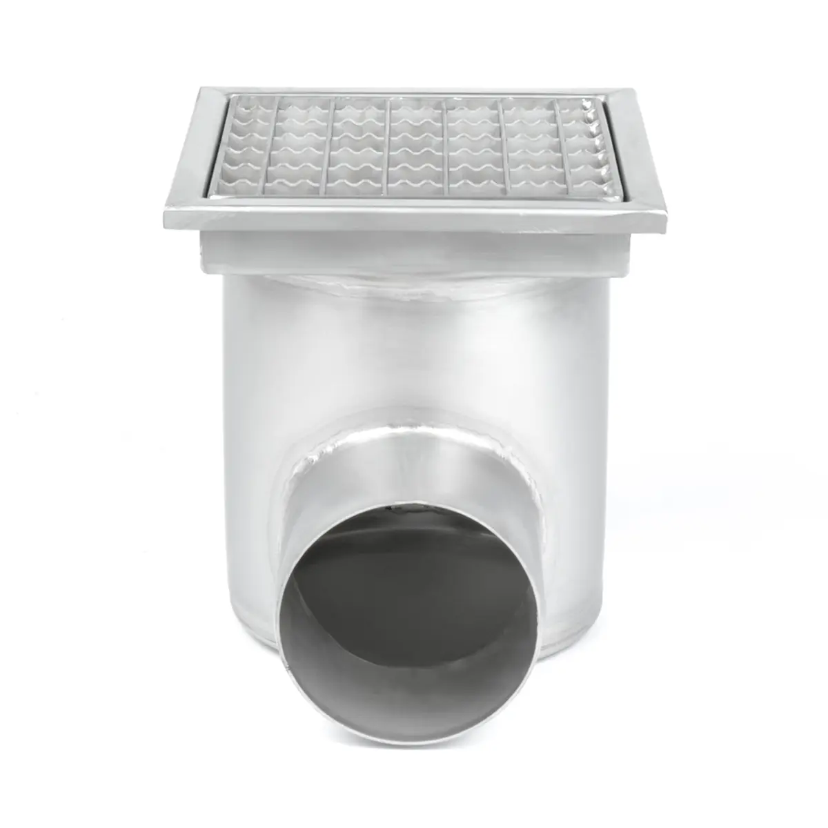 Neliönmuotoinen sivuvirtaus aukko liukuestekannella