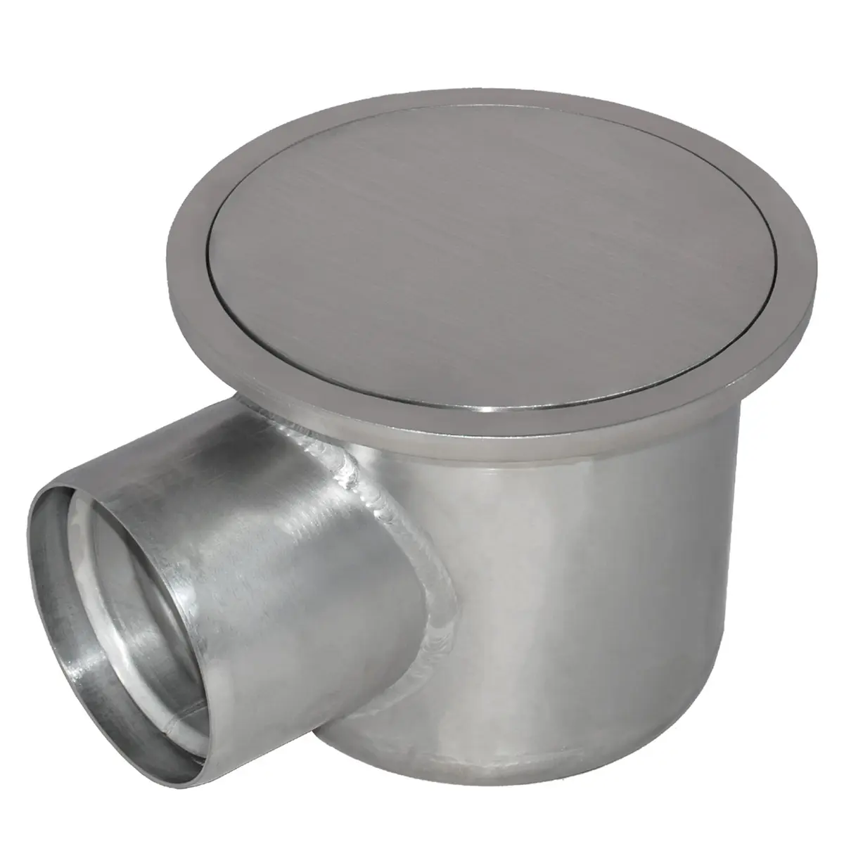 Pyöreä sivusisäänmeno tiiviillä levykannella