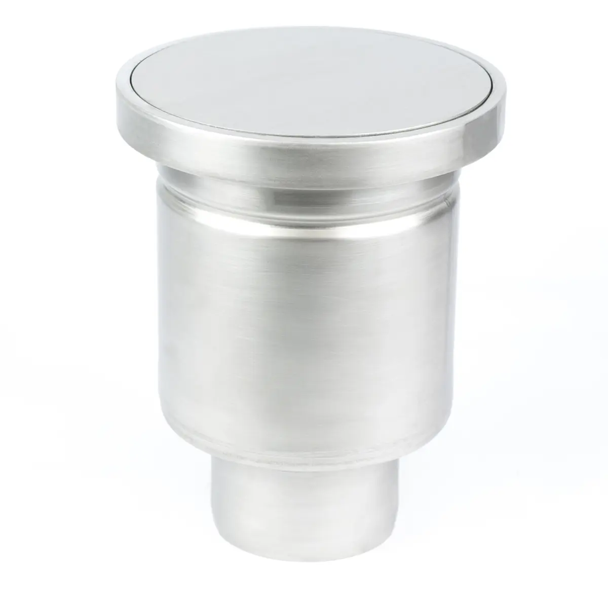 Pystysuora pyöreä viemäri tiiviillä kannella