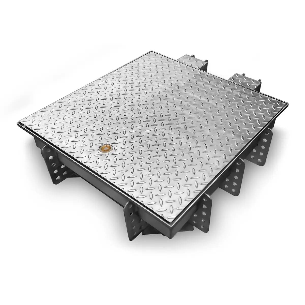 Ruostumattomasta teräksestä valmistettu tarkastusluukku, ammattikäyttöön, uritetulla kannella