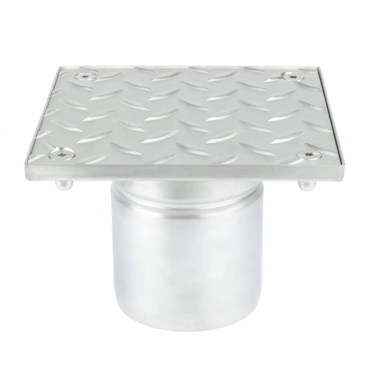 Pystysuora ruostumattomasta teräksestä valmistettu tarkastus uritetulla ruuvattavalla kannella