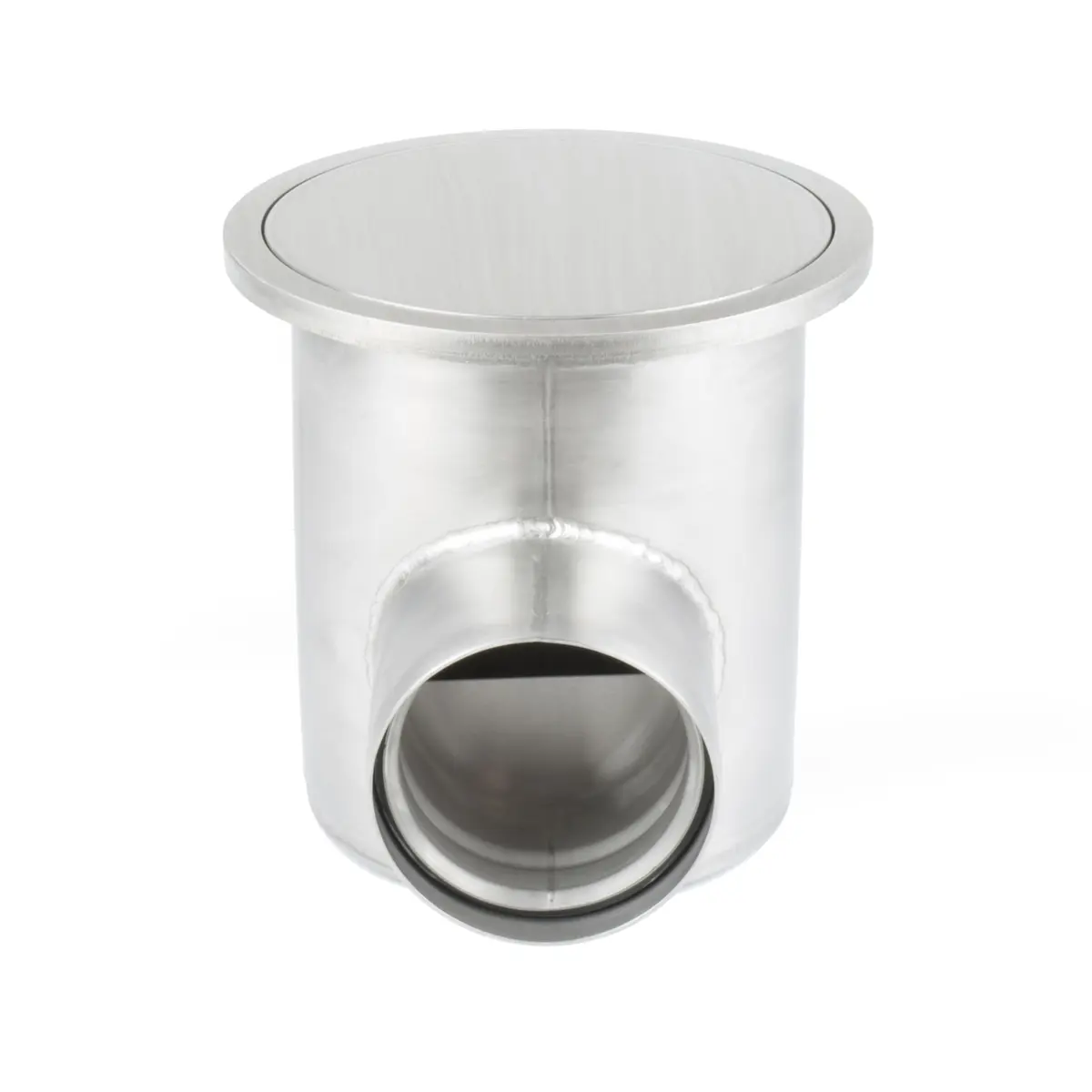 Pyöreä sivusisääntulo tiiviillä levykannella