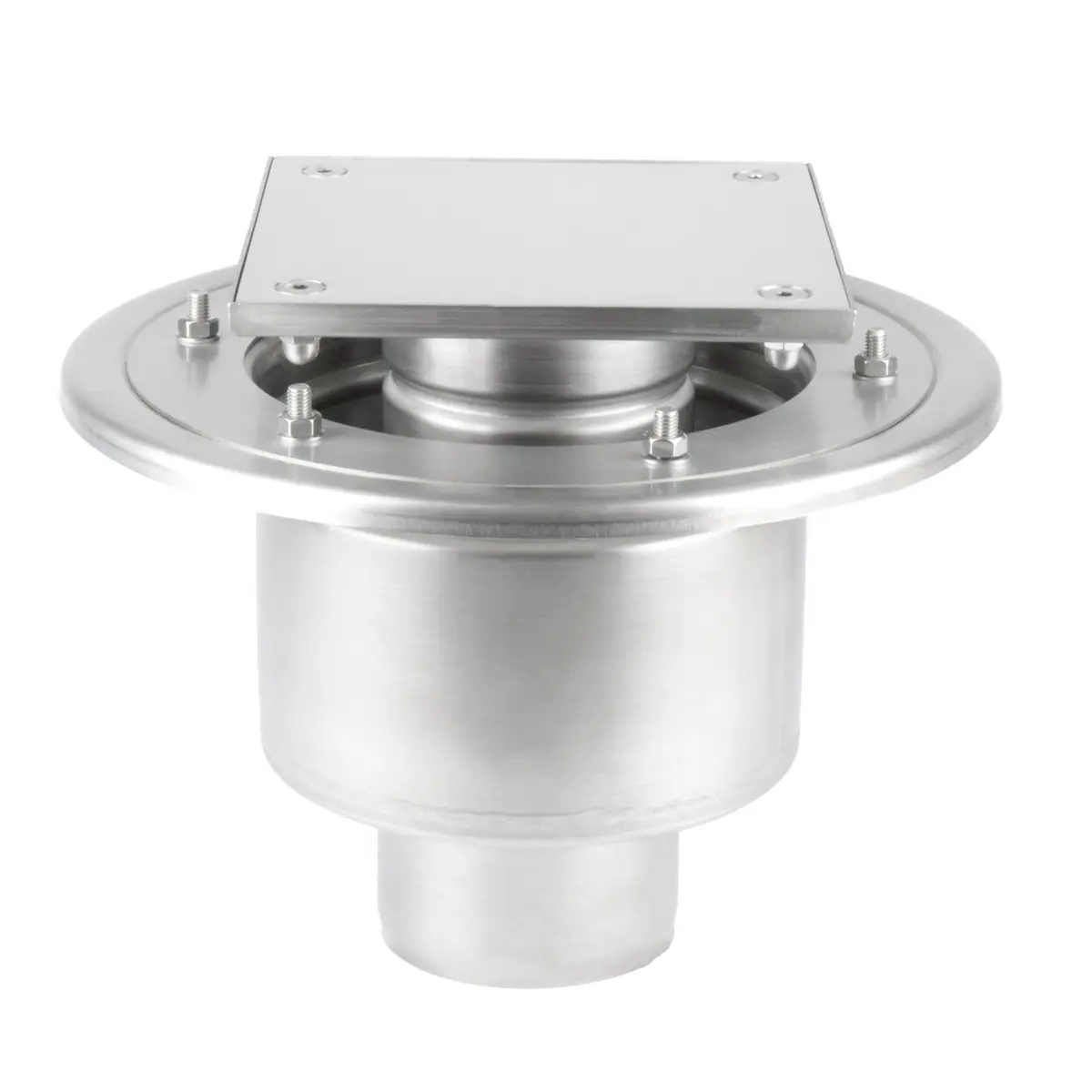 Kaksiosainen ruostumattomasta teräksestä valmistettu tarkastusluukku levykannella