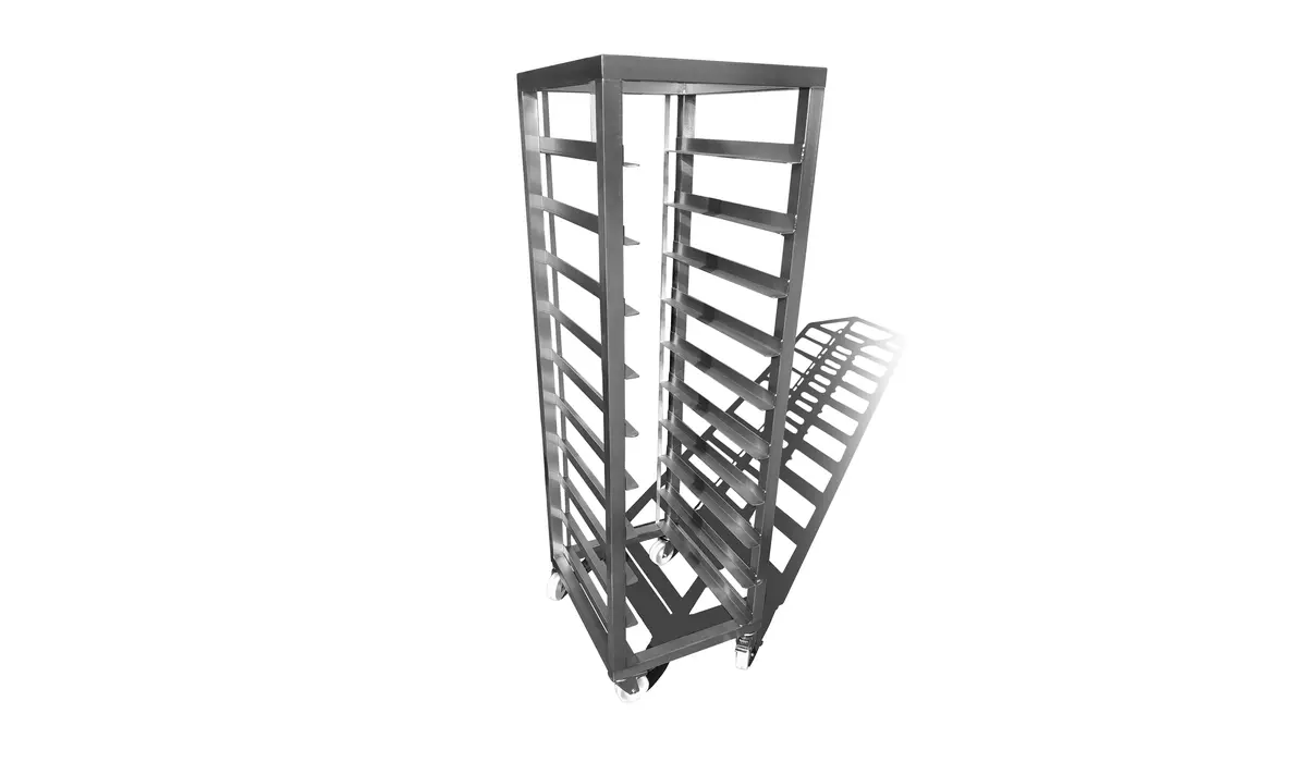 Ruostumattomasta teräksestä valmistettu kuljetusvaunu