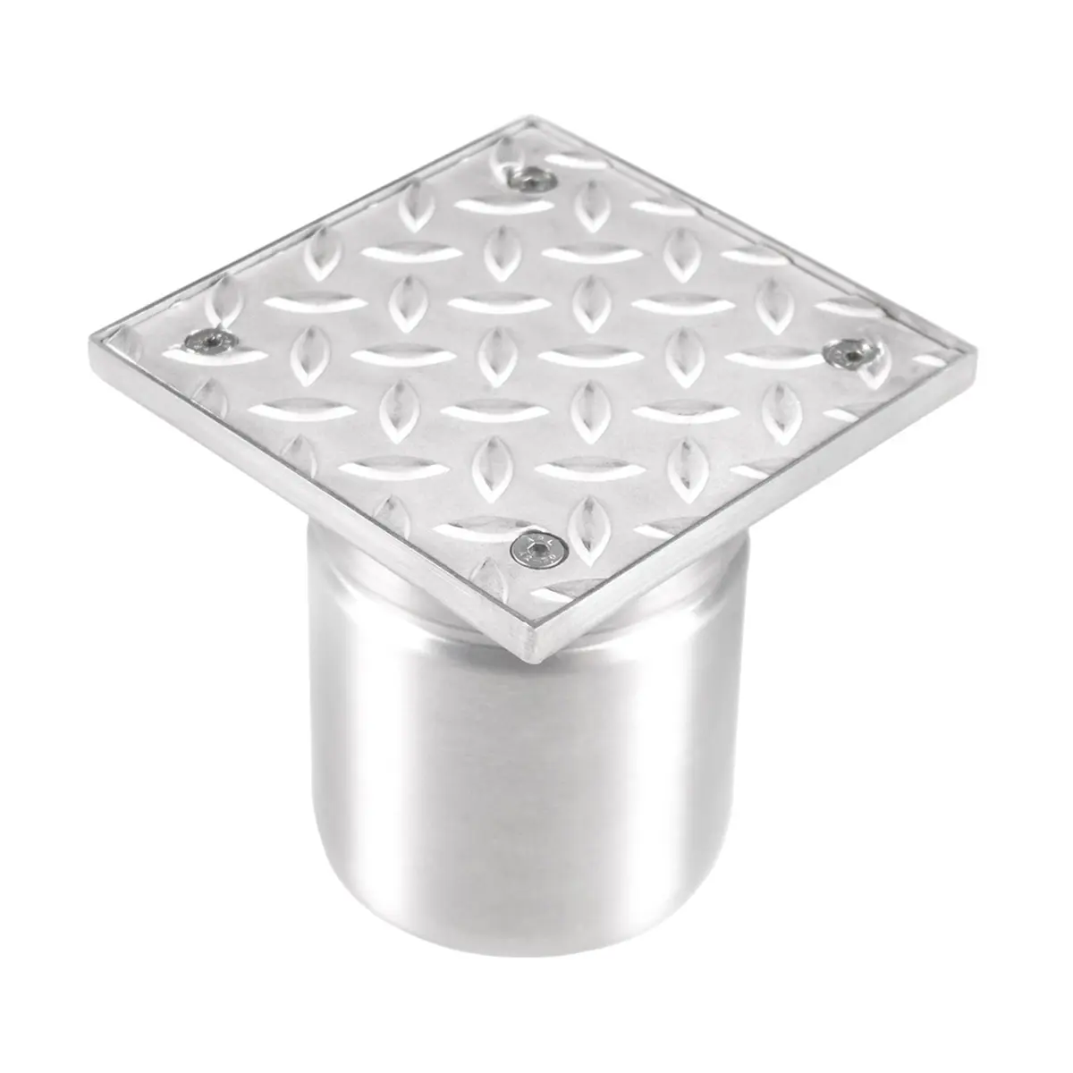 Pystysuora ruostumattomasta teräksestä valmistettu tarkastusluukku uritetulla kannella