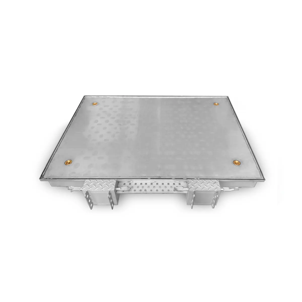 Ruostumaton tarkastusluukku, ammattikäyttöön, täytettävä hartsilla tai asfaltilla