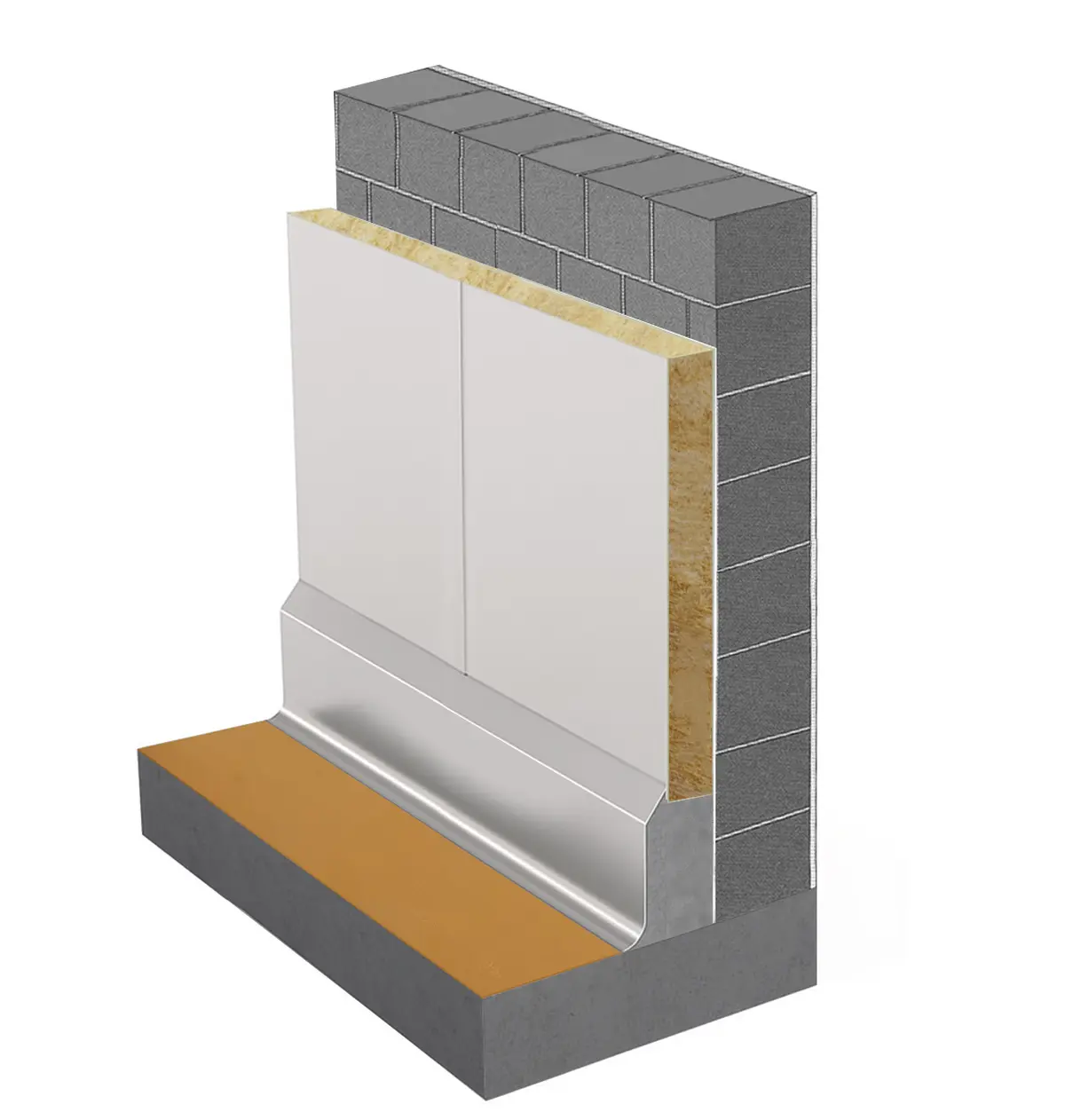 Yksittäinen ruostumattomasta teräksestä valmistettu seinäjalusta